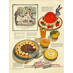 General Foods Jello "Like Grandma's only more so!" Vintage Print Ad 1946